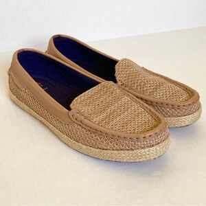 Cole Haan Nantucket Espadrille Comfort Slip On Loafers Womens 7 B Beige Coastal